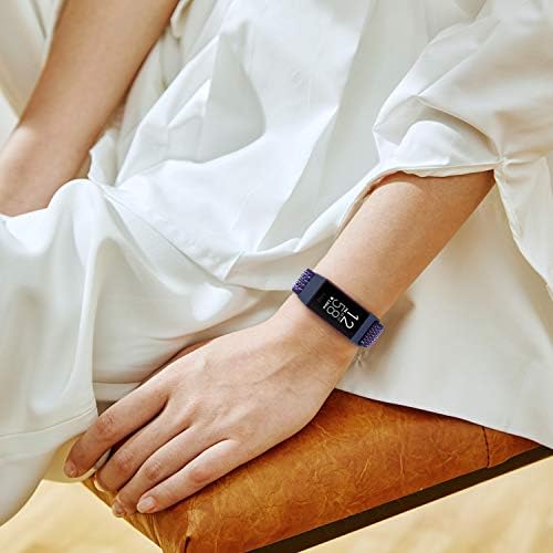AVOD Nylon Watch Bands Compatible with Fitbit Charge 4/Charge 3/SE, Soft Replacement Wristband Breathable Sport Strap with Band for Women Men