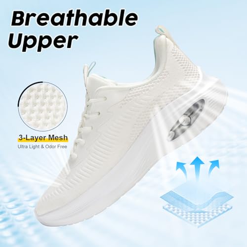 Image of ZYEN Wide Toe Box Shoes Women Air Cushion Road Running Shoes Extra Wide Width Sneakers Arch Support Gym Athletic Tennis Sneakers Lightweight Breathable Walking Shoes