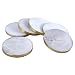 GoCraft Mothers Day Gifts Marble Gold Edged Coasters | Handcrafted White Marble Coasters with Gold Finish on Edges for your Drinks, Beverages & Wine/Bar Glasses (Set of 4)