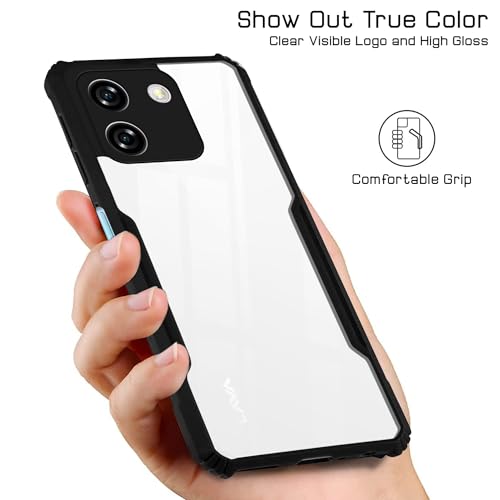 Image of Jkobi Back Cover Case for Lava Yuva Star (Shockproof with Polycarbonate Clear Panel | Professional Black)