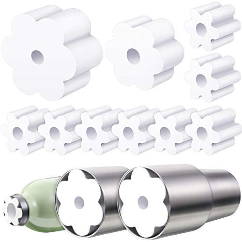 10 Pieces Cup Turner Foam Cup Turner Inserts Accessories Cup Tumbler Foam Insert Cup Spinner Sponge for Cups Water Bottles (White,2.44/ 2.83/ 3.74 Inch Diameter)
