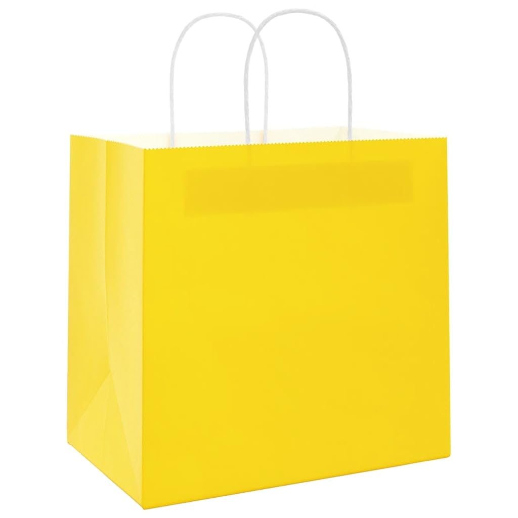 Bolsas de papel kraft 250 piezas amarillas 26x17x25 cm