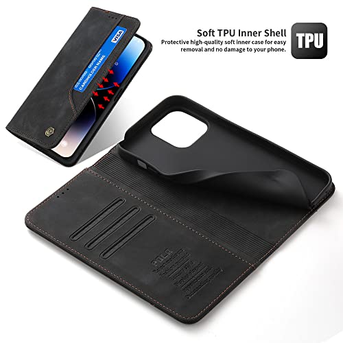 Coque en cuir iPhone 14 Plus et Pro Max etui premium - 4