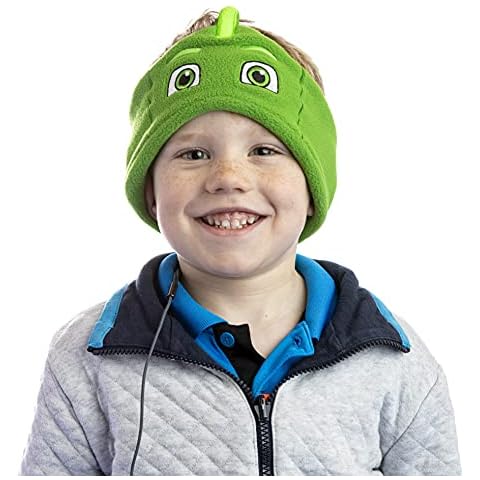 CozyPhones PJ Masks Gecko Kids Headphones Over The Ear Headband Headphones - Volume Limited with Thin Speakers & Soft Fleece Headband Cover