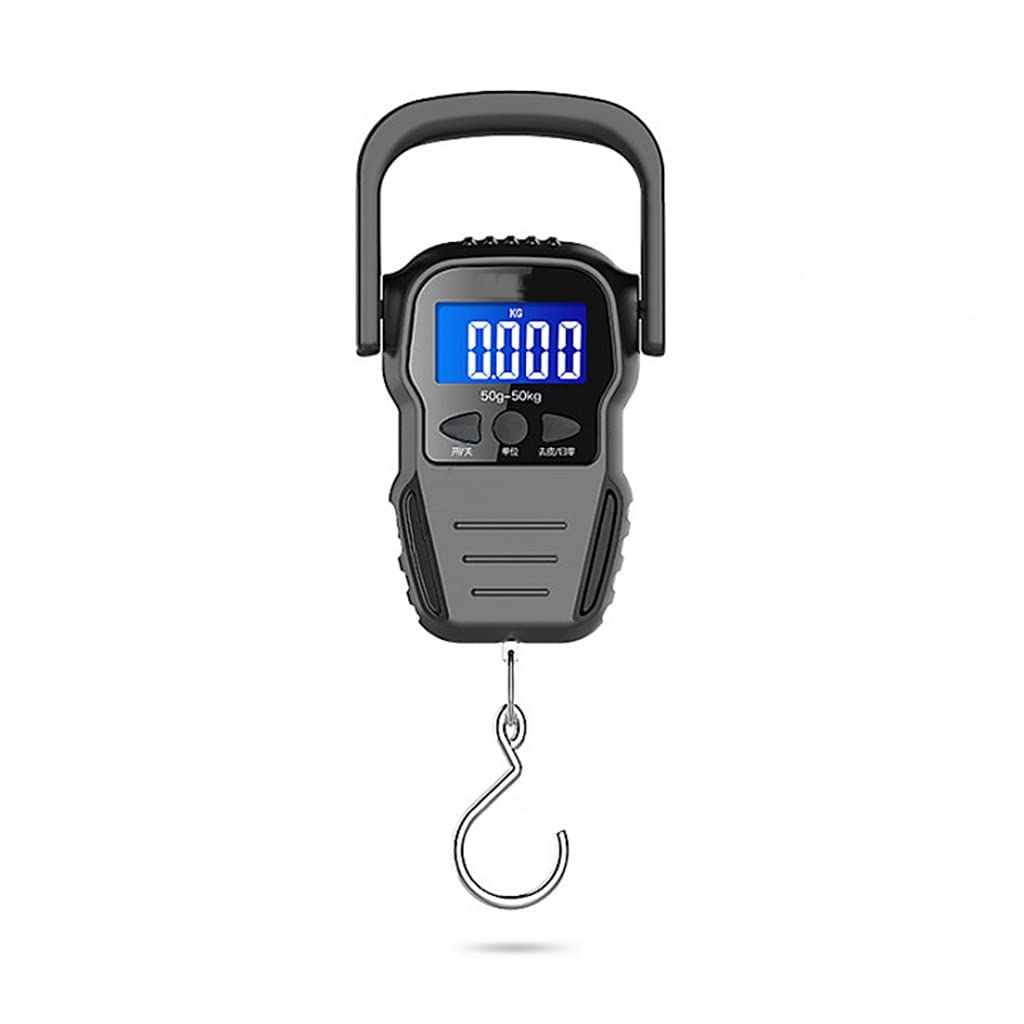 Báscula Colgante Digital portátil de 50 kg/10 g con Gancho para Pescar, balanza electrónica para Equipaje con Pantalla LED