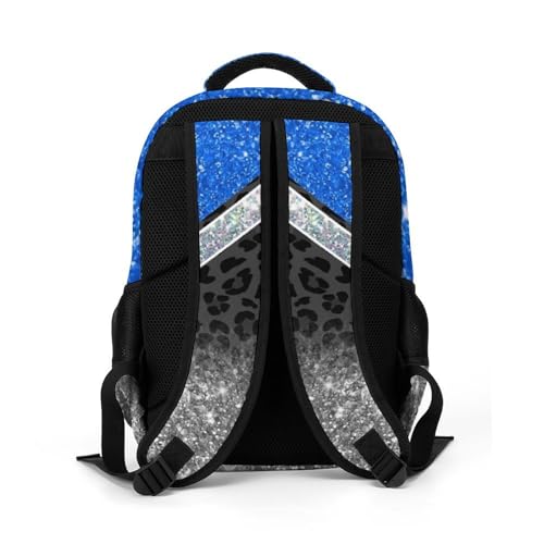 Cheer Backpacks Cheerleading Bags 16.5 in for Cheerleader Team Coach Gifts (Bling Blue)4