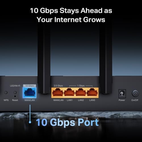 TP-Link Archer BE12000 | Tri-Band Wi-Fi 7 Router | Includes Latest 6GHz Wi-Fi Band | New Wi-Fi 7 Features | 10G Connectivity | Compatible with Alexa and Google Assistant (Archer BE670)