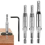 Scharnierbohrer Set 3 Tlg Selbstzentrierend mit Sechskantschaft Zoll für...