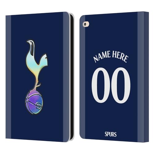 Head Case Designs Officially Licensed Custom Customized Personalized Tottenham Hotspur F.C. Dark Blue and Purple 2023/24 Badge Leather Book Wallet Case Cover Compatible with Apple iPad Air 2 (2014)