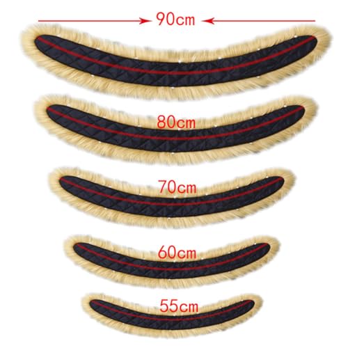 55-90cm Elegant Faux Fur Collar Trim, Women Men Collar Hood Shawl Wraps for Winter Coat Replacement Attachment4