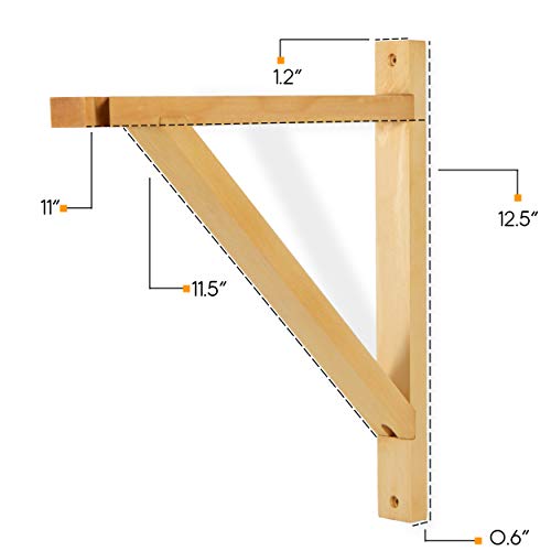 Rustic State Palma Wall Mount Wood Triangle Sconce Bracket For Plug In Hanging Pendant Light Lamp Cord Kit Fixture - Diy Shelf Project Decoration - Decorative Plant Hanger - Natural - Set Of 2 #TOP5