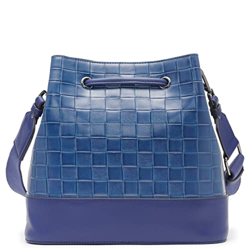 Calvin Klein Gabrianna Novelty Bucket Shoulder Bag, Medieval Blue Woven #TOP1