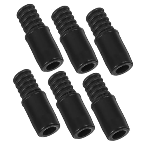 VALICLUD 6 Piezas Conector roscado mop puntas de mango para palos de escoba adaptador de palo para escoba puntas de mango para postes empuñadura de escoba el plastico Negro