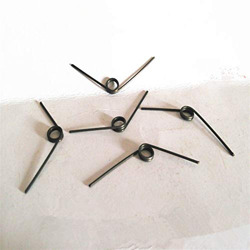 Bclla Zkenyao-Spring Metal Steel Adjustable Torsion Coil Spring, 1mm Wire Diameter 7mm Out Diameter 45-90mm Leg Length, 10PCS, More Durable (Length : 1x7x55mm)