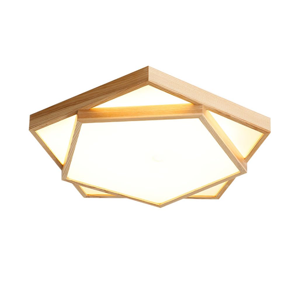 Lámpara de techo de madera de roble y acrílico con acabado minimalista premium 8