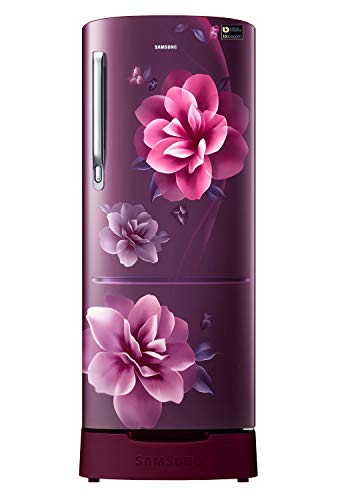 Image of Samsung 192 L 3 Star inverter Direct Cool Single Door Refrigerator Appliance (RR20A282YCR /NL, Camellia Purple, Base stand drawer)
