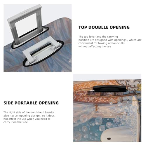 Cute Ghost Floating In The Bathtub Elastic Travel Luggage Covers Dustproof Scratch-Resistant Suitcase Protector Fit 22-24 Inch3