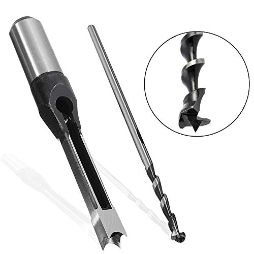 Saiper 4pcs Square Hole Drill Bits Mortising Chisel Set Woodworking Mortise Chisel Square Drill Bit Set (1/4" 5/16" 3/8" 1/2") - Thumbnail 7