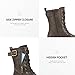 DREAM PAIRS Women's Mid Calf Built-in Wallet Pocket Lace up Military Combat Boots,Size 8.5,All Brown,MISSION