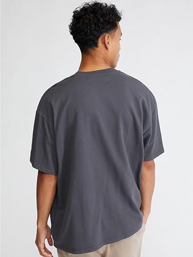 London Hills Men's Cotton Oversized Fit Casual Printed Round Neck, Oversized Longline Drop Shoulder Boho Style T-Shirt