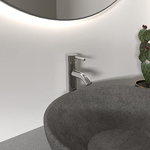 Bathroom Vessel Sink Faucet, Single Handle One Hole Bathroom Faucet Chrome Polish, Lavatory Vanity Mixer Bar Bowl Sink Tap Tall Spout #TOP4