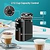 Molinillo de Café, Molinillo de Café Eléctrico Wancle, Molinillo de Café Ajustable para Granos de Café, con 28 Ajustes de Molido Preciso para 12 Tazas (Plástico, Negro) #2