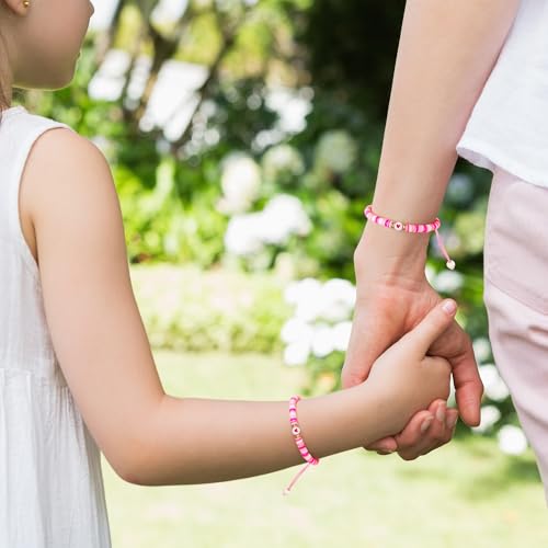 Image of Back to School Supplies, First Day of Kindergarten Bracelet, Back to School Bracelet Mommy and Me, Prek Matching Wish Bracelets Set, Adjustable Bracelet for Boys Girls Gifts Stuff Bulk