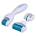 SKINovative 3 in 1 Derma Roller Dermaplaning Microneedling for Full Body Exfoliation | Includes 3 Rollers In One - 1200 Pin for Body | 600 for Face and Hair | 120 for Eye Area
