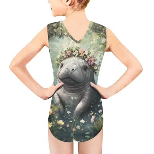Image of Xpyiqun Bathing Suits for Girls 3-14 Kids Summer One Piece Swimwear Beach Sport Sleeveless Swimsuits Athletic