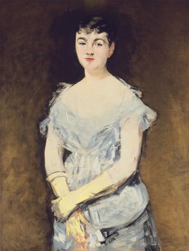 Tableau vintage portrait Isabelle Lemonnier par Edouard Manet affiche d'art mural 60x90