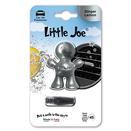 Little Joe Metallic Edition Car Air Freshener for Mounting on Any Air Vent, Grille, +/-45 Days Freshness in the Car (Silver, Ginger)