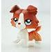 2" Brown White Collie Dog Blue Eyes Kids Toys Puppy Littlest Pet Shop LPS1688