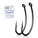 Fairiland Carp Hook Circle Shape Fish Hook 82B High Carbon Steel Fishing Hooks PTFE Coated Matt Blac