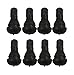 ABN Snap-in Short Black Rubber Valve Stem (TR412) 8-Pack for Tubeless 0.453in 11.5mm Rim Holes on Standard Vehicle Tires