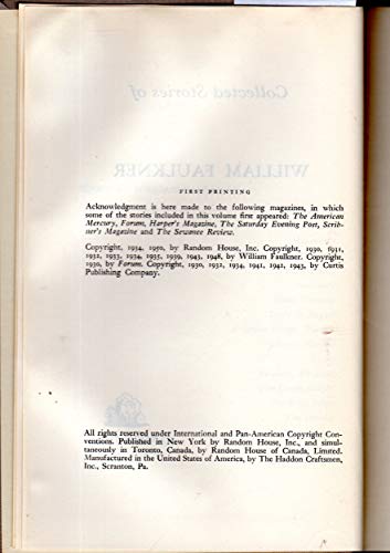 Collected stories of William Faulkner B0006RV5VA Book Cover