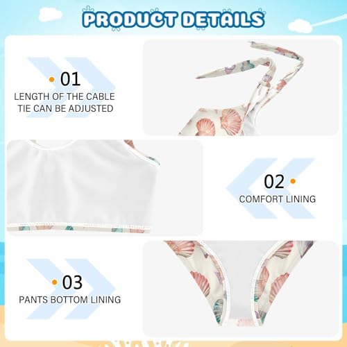 Image of Girls Two Piece Tankini Swimsuits Summer Bathing Suit Beach Swimwear Set
