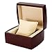 Scatola di Immagazzinaggio di Orologio di Legno delle Scanalature Singole di Vino Rosso d'Annata con Il Cuscino Smontabile Protettivo per L'orologio D