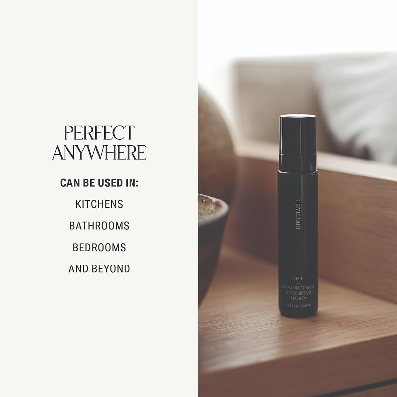 Image of Homecourt by Courteney Cox Room Deodorant, Mandarin Basile, 3.4 oz | Natural Room Spray, Fine Fragrance of Basil & Ripe Fig, For Kitchen, Bathroom & more, Clean Formula