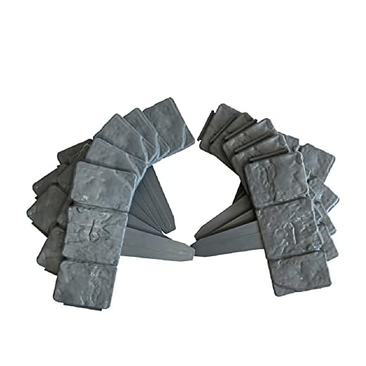 Ram©20 x Pack Dark Grey Cobbled Stone Effect Garden Lawn Edging Plant Border - Simply Hammer In 10 Pack Dark Grey Cobbled Stone Effect Garden Lawn Edging Plant Border - Simply Hammer In 5 Meter