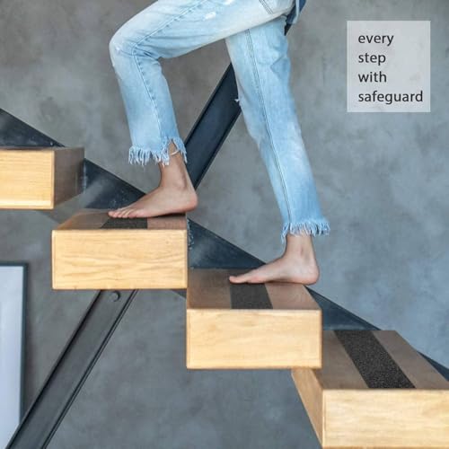 Image of Kimee 2 inch Anti-Skid Tape for Stairs Black Grip Tape, Heavy Duty Non-Anti Slip Tape for Outdoor /Indoor Steps, Floors, Ramps, Safety Adhesive Traction Strip