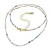 Made by Nami Colorful Glass Bead Necklace Dainty Beaded Choker Necklace for Women Adjustable 16