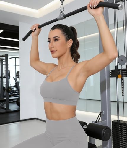 Image of Sports Bra for Women Low Impact Racerback Workout Bras Sexy Thin Straps Yoga Sport Bras with Removable Pads