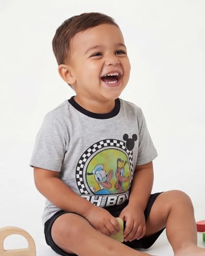 Image of Disney Mickey Mouse Lenticular Outfit for Boys, Toddler and Little Kids Clothes, T-Shirt and Shorts Set