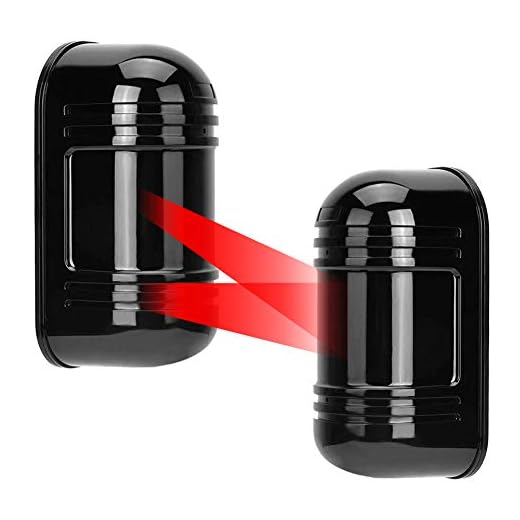 Dual Laser Detector Alarm Beam Sensor Indoor 300m Outdoor 60m Infrared Detector 6.7"x3.1"