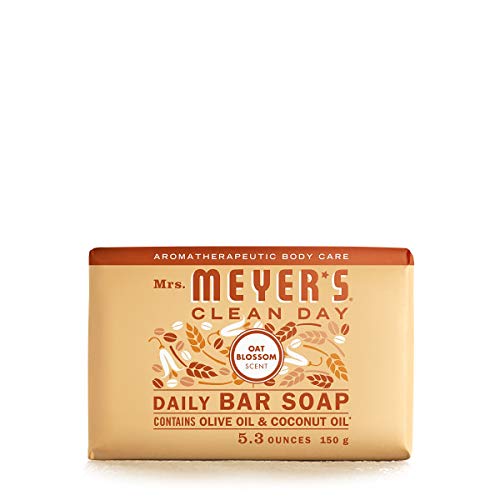 MRS. MEYER’S CLEANDAY Clean Day's Bar Soap, Use as Body Wash or Hand Soap, Cruelty Free Formula Made with Essential Oils, Oat Blossom Scent, 5.3 oz, 1 Bar image 3
