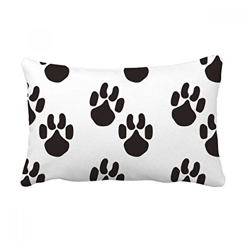 Coussin multicolore mignon à imprimé empreintes d'animaux avec insert confortable