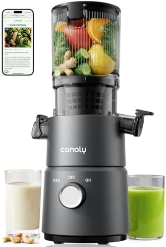 Canoly C03 Cold Press Juicer, 4.5" Wide Feed Chute Juicer Machine...