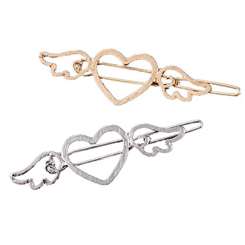 YOMORIO Lolita Anime Cosplay Headwear Cute Angel Wings Hair Clips Head Piece Costume Head Clip Gold