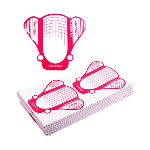 100個のネイルアートフォーム実用的でフレンドリーなネイルアートサプライ柔軟なネイルトレーニングとサロンのためのペーパーホルダー