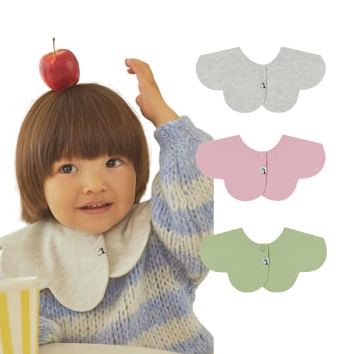 [Konny] Rj[X^C 3Zbg Baby Bib 360°[O 悾ꂩ zE Vv ̎q j̎q xr[R[f oYj  v[g 3-7(Light Melange, Baby Pink, Green A